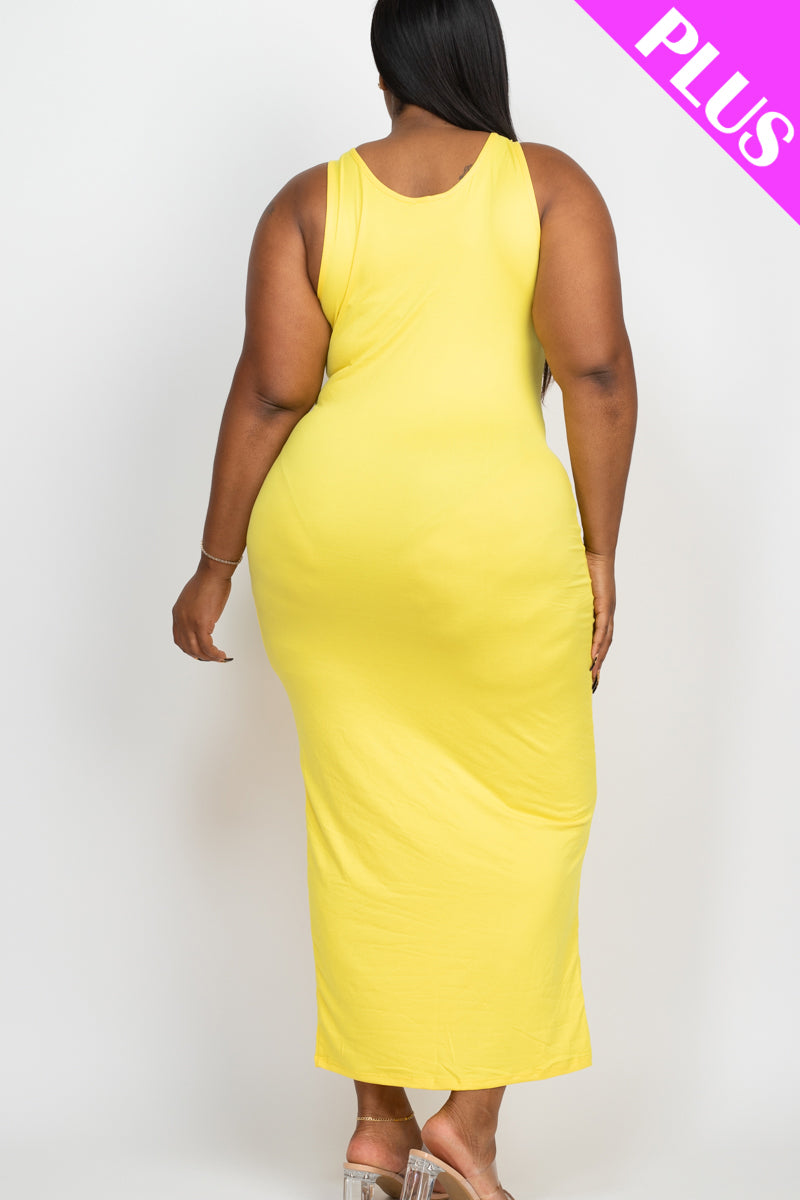 Plus Size Solid Basic Maxi Dress - Wholesale Capella Apparel