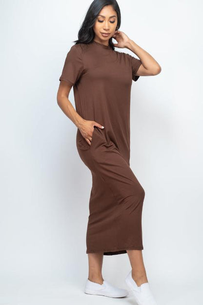 Side Pocket Tee Dress - Wholesale Capella Apparel