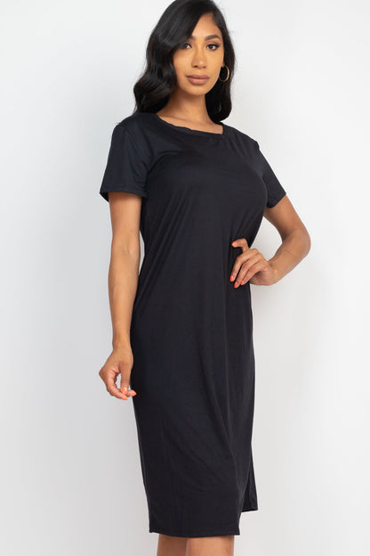 Loose Fit Short Sleeve Dress (CAPELLA) - Capella Apparel