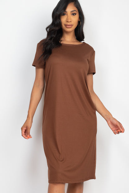 Loose Fit Short Sleeve Maxi Dress - Capella Apparel