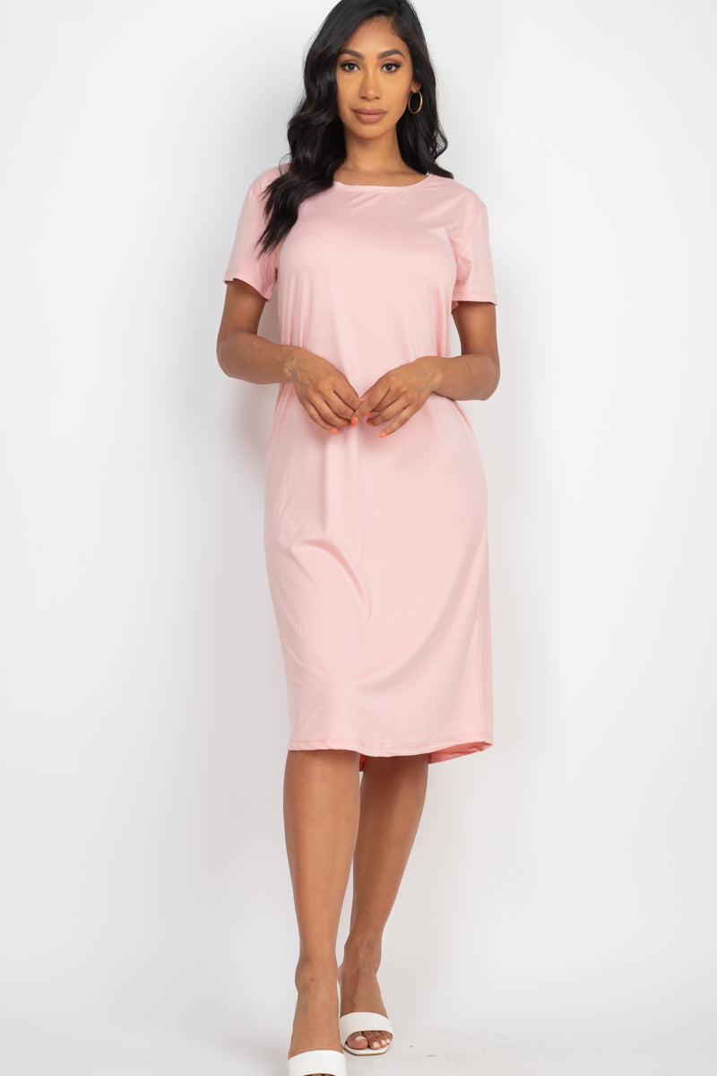 Loose Fit Short Sleeve Maxi Dress - Capella Apparel