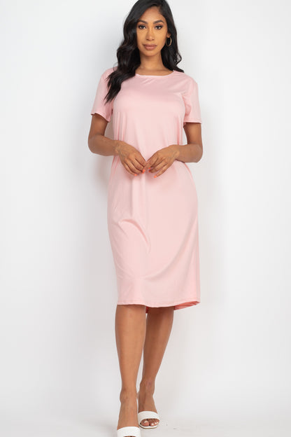 Loose Fit Short Sleeve Maxi Dress - Capella Apparel