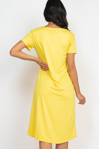 Loose Fit Short Sleeve Maxi Dress - Capella Apparel