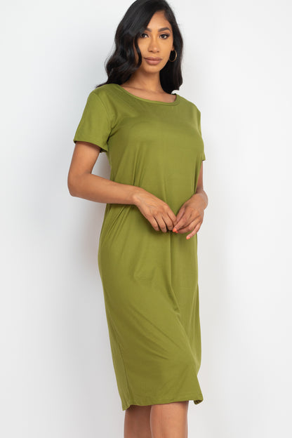 Loose Fit Short Sleeve Maxi Dress - Capella Apparel