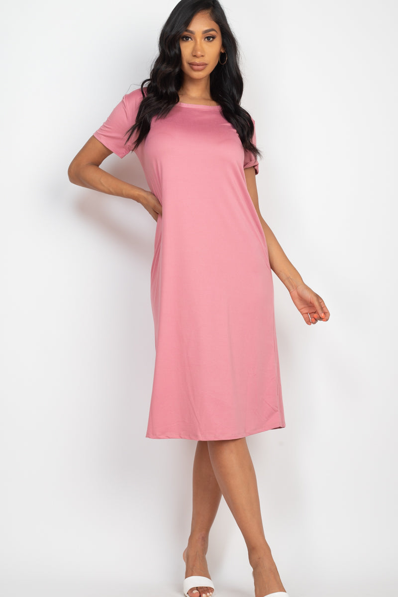 Loose Fit Short Sleeve Dress (CAPELLA) - Capella Apparel