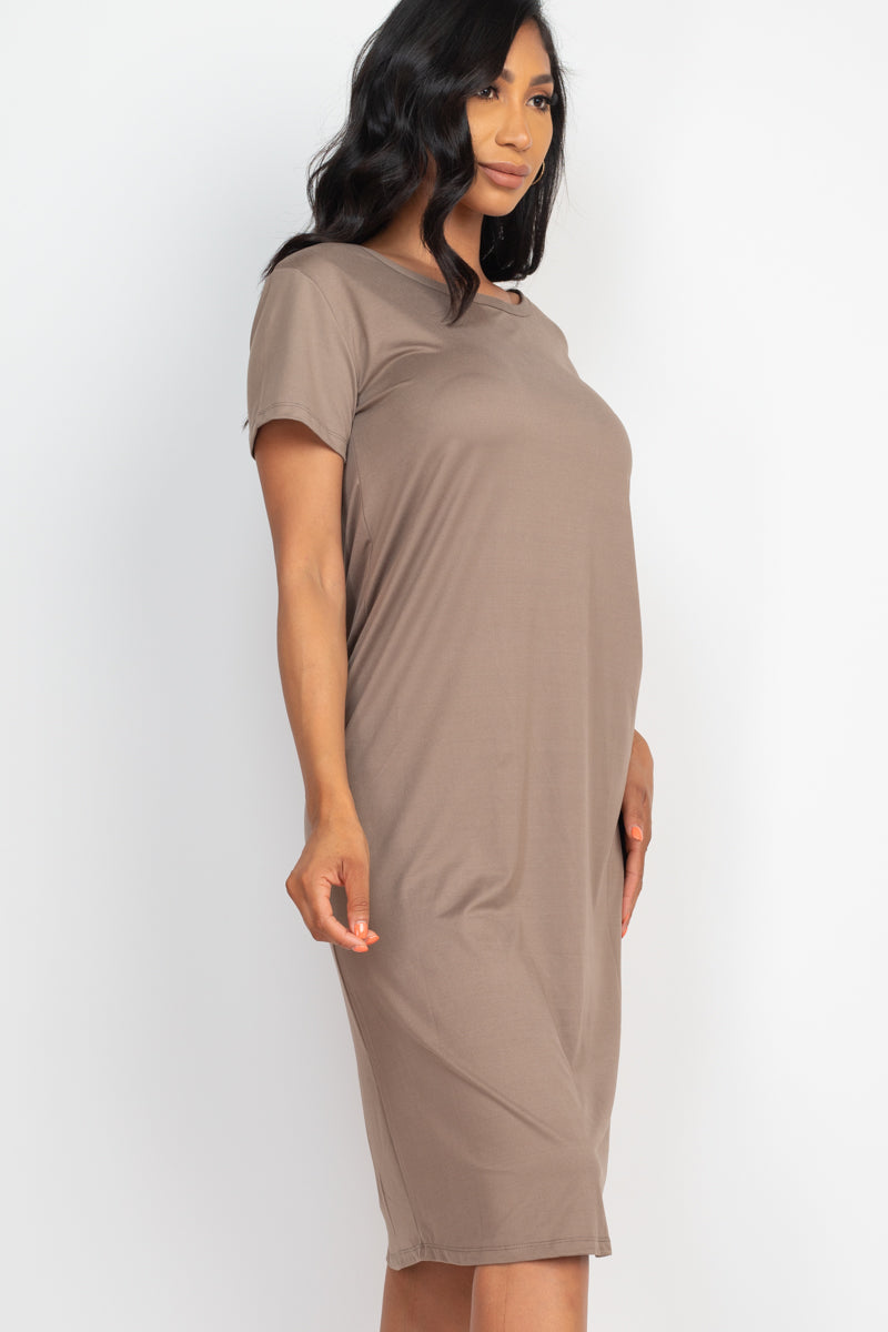 Loose Fit Short Sleeve Maxi Dress - Capella Apparel