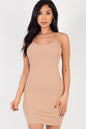 Ribbed Crisscross Tie Back Bodycon Mini Dress - Capella Apparel