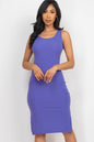 Ribbed Side Slit Tank Dress (CAPELLA) - Capella Apparel