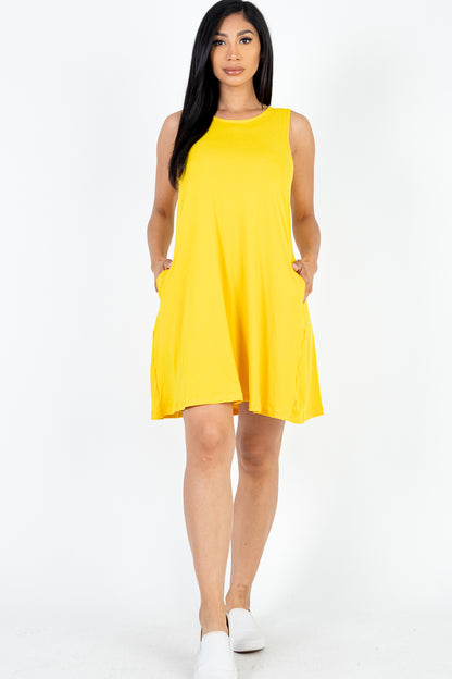 Comfy Sleeveless Flare Mini Dress - Capella Apparel