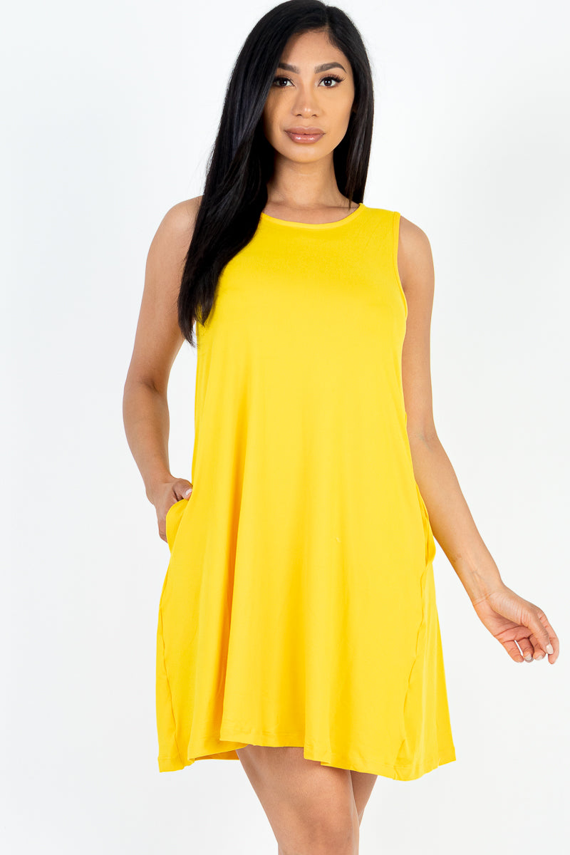 Comfy Sleeveless Flare Mini Dress - Capella Apparel