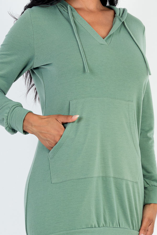 French Terry Hoodie Dress (CAPELLA) - Capella Apparel