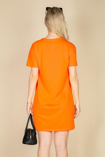 Short Sleeve Side Slit Tee Dress - Capella Apparel