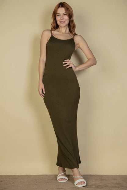 Ribbed Mermaid Hem Cami Dress (CAPELLA) - Capella Apparel