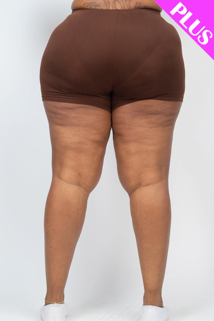 Plus Size Solid Shorts - Wholesale Capella Apparel