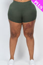 Plus Size Solid Shorts - Wholesale Capella Apparel