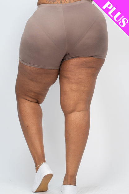 Plus Size Solid Shorts - Wholesale Capella Apparel