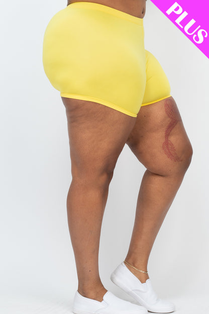 Plus Size Solid Shorts - Wholesale Capella Apparel