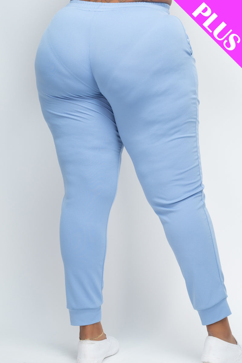 Plus Drawstring Waist Jogger Pants - Wholesale Capella Apparel