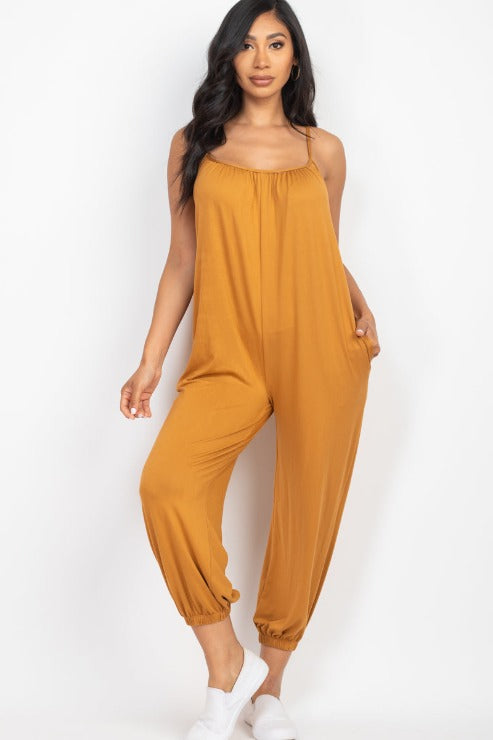 Sleeveless Jogger Jumpsuit - Wholesale Capella Apparel