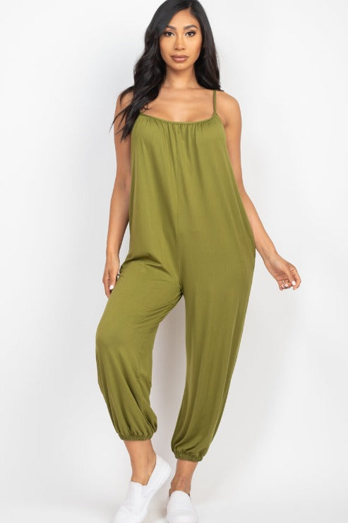 Sleeveless Jogger Jumpsuit - Wholesale Capella Apparel