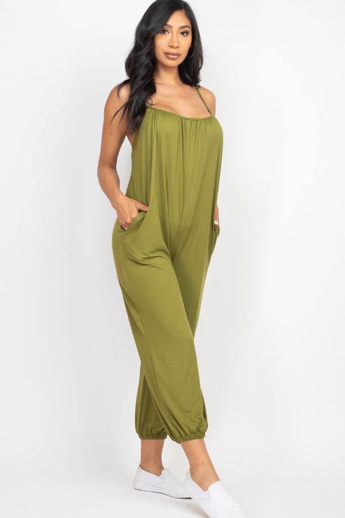 Sleeveless Jogger Jumpsuit - Wholesale Capella Apparel