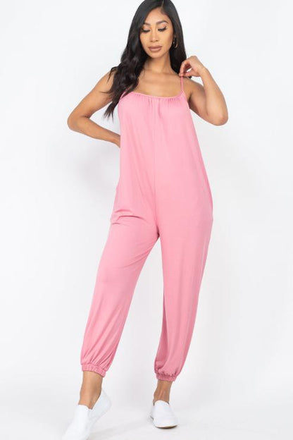 Sleeveless Jogger Jumpsuit - Wholesale Capella Apparel