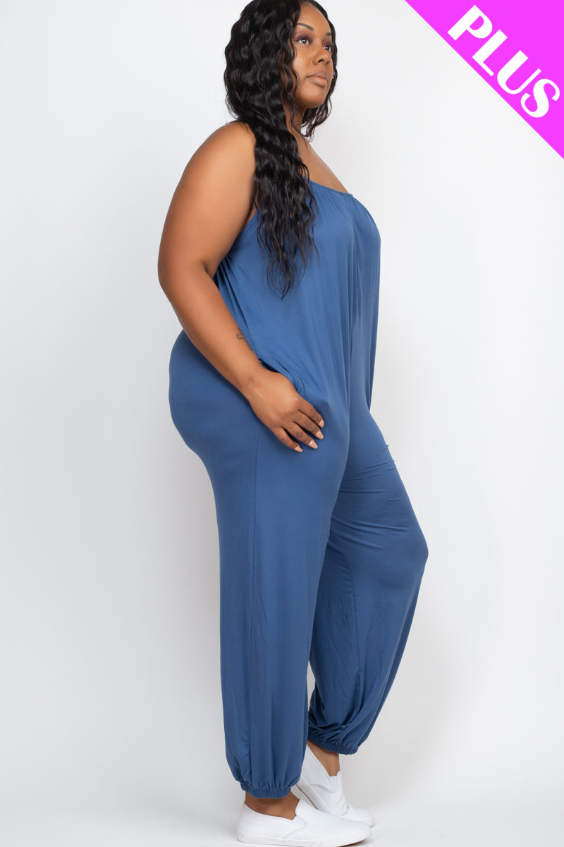 Plus Size Sleeveless Jogger Jumpsuit - Wholesale Capella Apparel