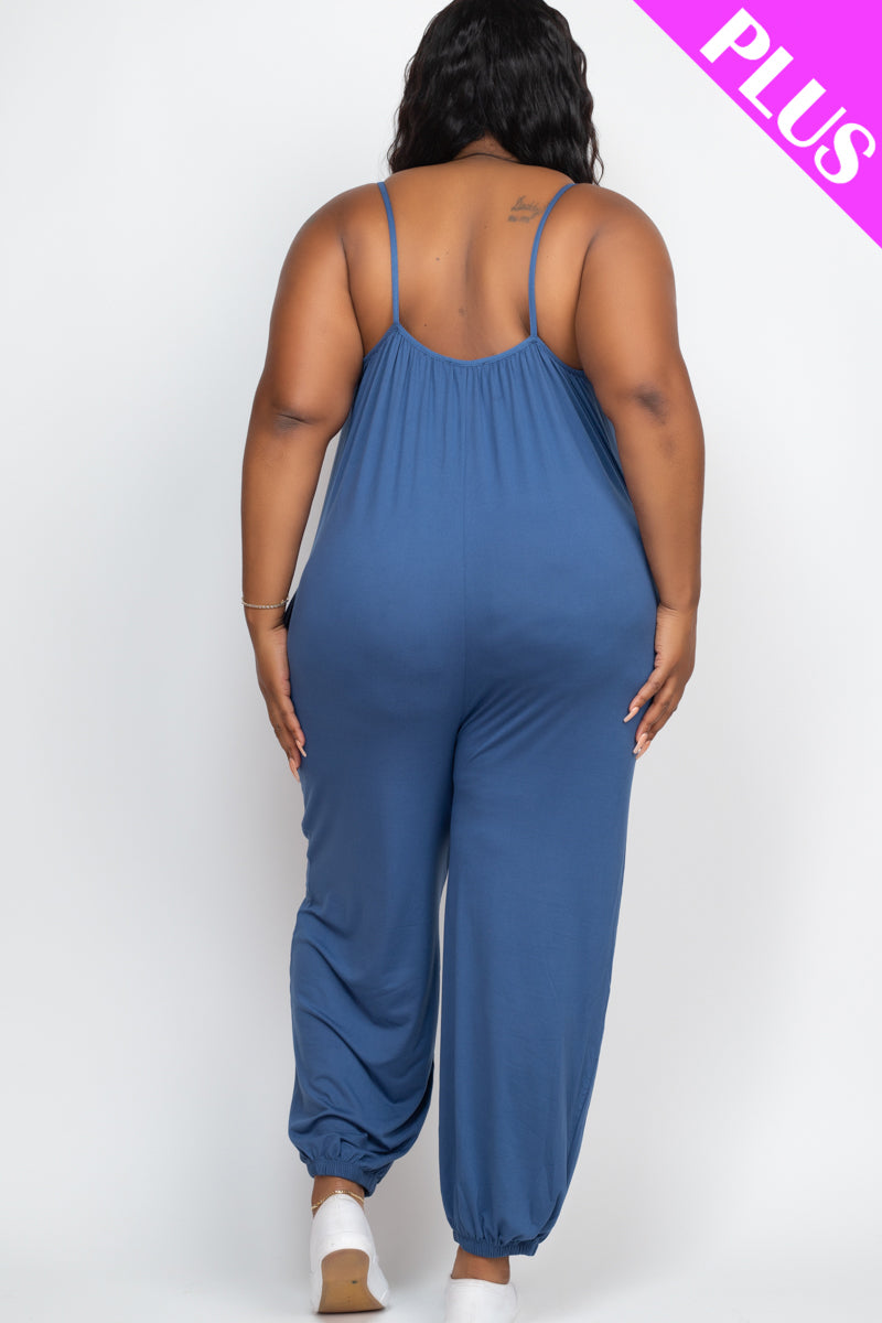 Plus Size Sleeveless Jogger Jumpsuit - Wholesale Capella Apparel