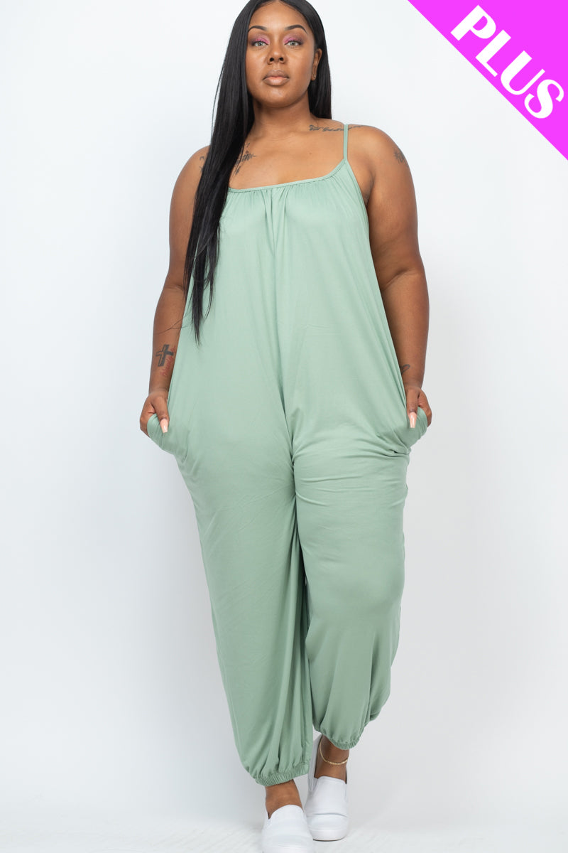 Plus Size Sleeveless Jogger Jumpsuit - Wholesale Capella Apparel