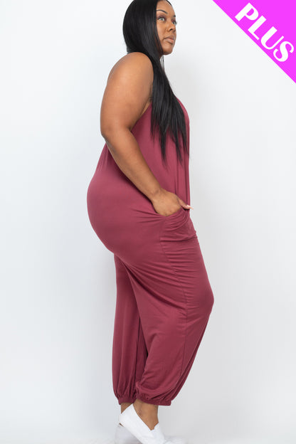 Plus Size Sleeveless Jogger Jumpsuit - Wholesale Capella Apparel