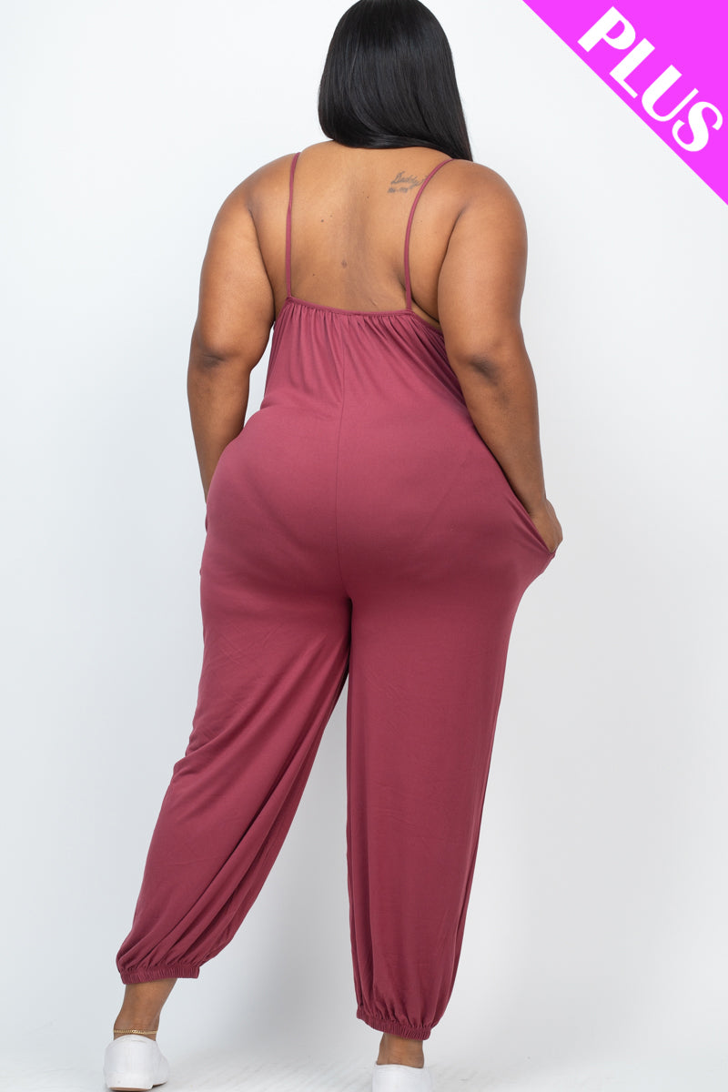 Plus Size Sleeveless Jogger Jumpsuit - Wholesale Capella Apparel