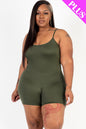 Plus Size Backless Cami Romper - Capella Apparel