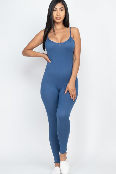 Solid Bodycon Cami Jumpsuit - Wholesale Capella Apparel