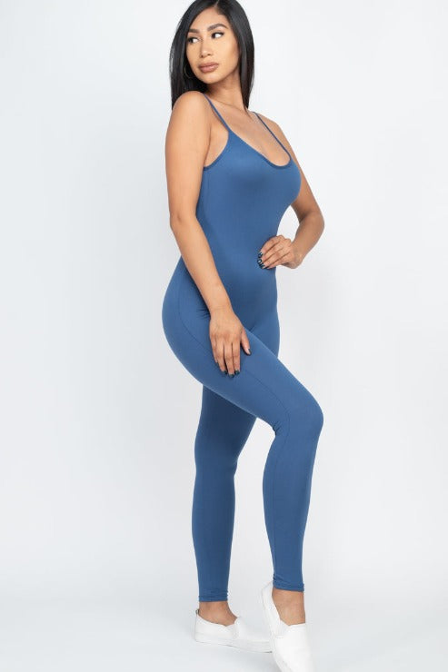 Solid Bodycon Cami Jumpsuit - Wholesale Capella Apparel