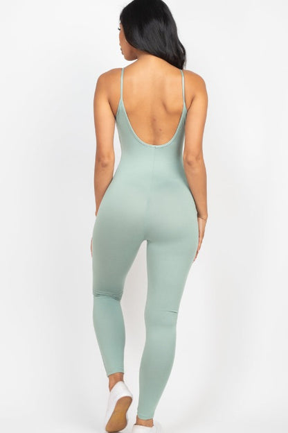 Solid Bodycon Cami Jumpsuit (CAPELLA) - Capella Apparel