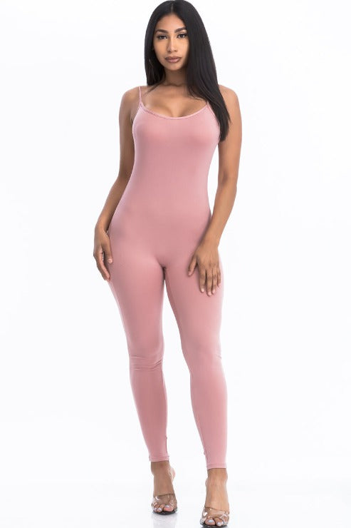 Solid Bodycon Cami Jumpsuit - Wholesale Capella Apparel