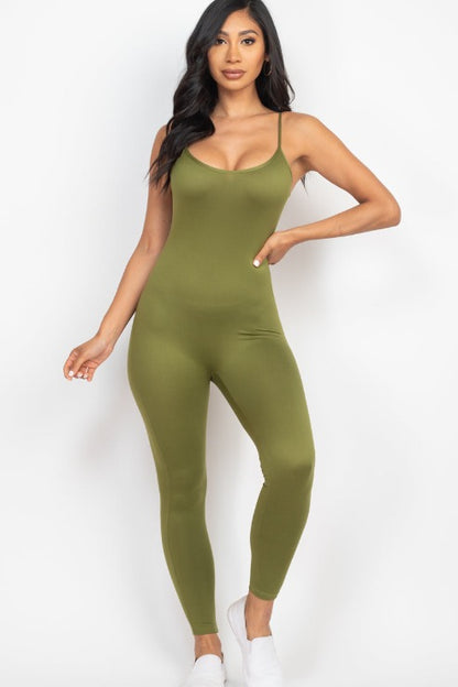 Solid Bodycon Cami Jumpsuit (CAPELLA) - Capella Apparel