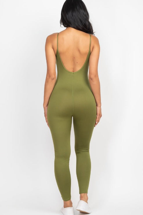 Solid Bodycon Cami Jumpsuit (CAPELLA) - Capella Apparel