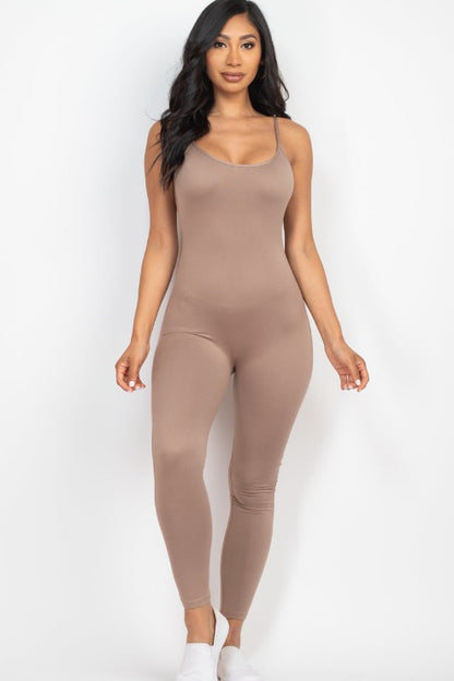 Solid Bodycon Cami Jumpsuit (CAPELLA) - Capella Apparel