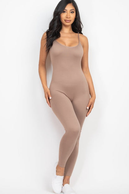 Solid Bodycon Cami Jumpsuit (CAPELLA) - Capella Apparel