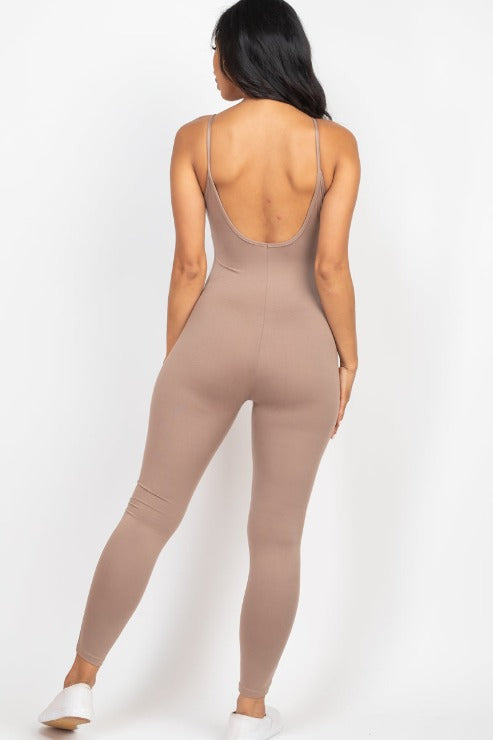 Solid Bodycon Cami Jumpsuit - Wholesale Capella Apparel