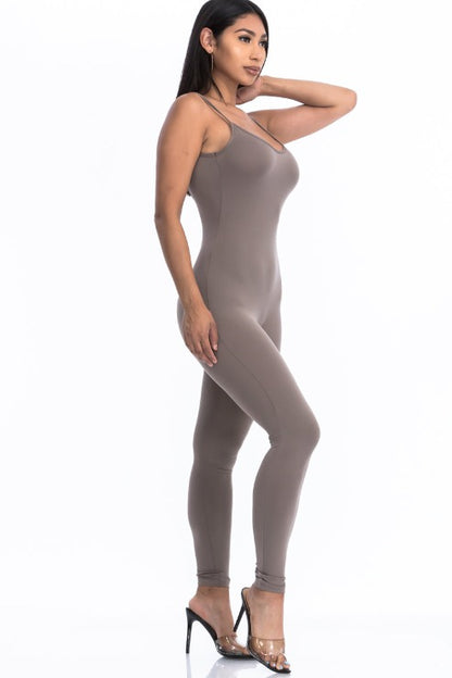 Solid Bodycon Cami Jumpsuit - Wholesale Capella Apparel