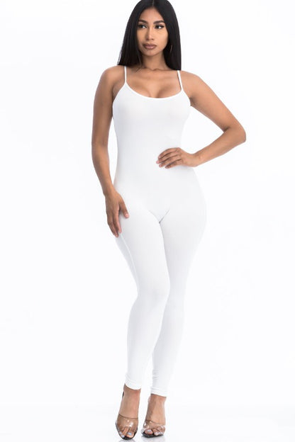 Solid Bodycon Cami Jumpsuit (CAPELLA) - Capella Apparel