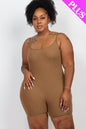 Plus Ribbed Bodycon Romper (CAPELLA) - Capella Apparel