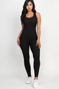 Ribbed Scoop Neck Bodycon Jumpsuit - Wholesale Capella Apparel