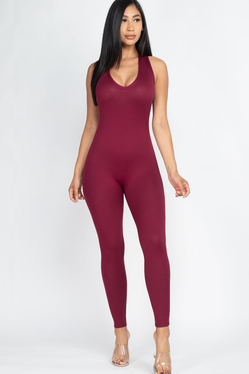 Racer Back Bodycon Jumpsuit - Wholesale Capella Apparel