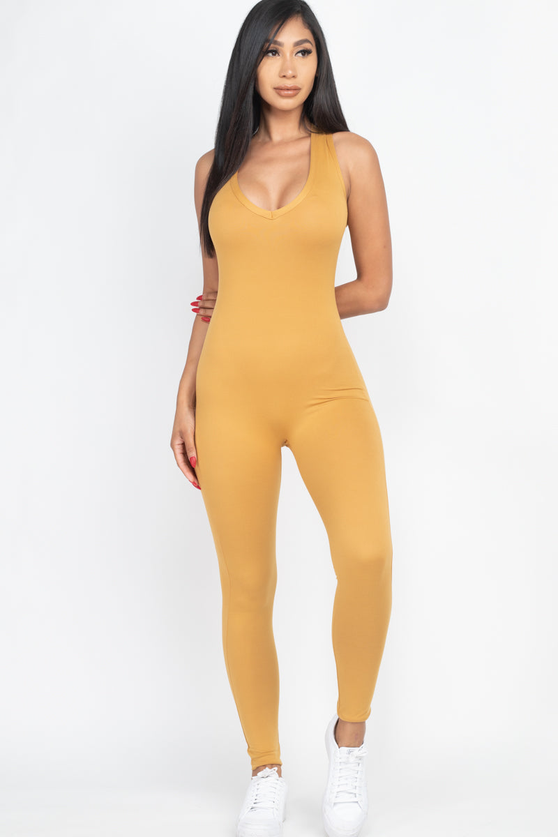 Racer Back Bodycon Jumpsuit - Wholesale Capella Apparel