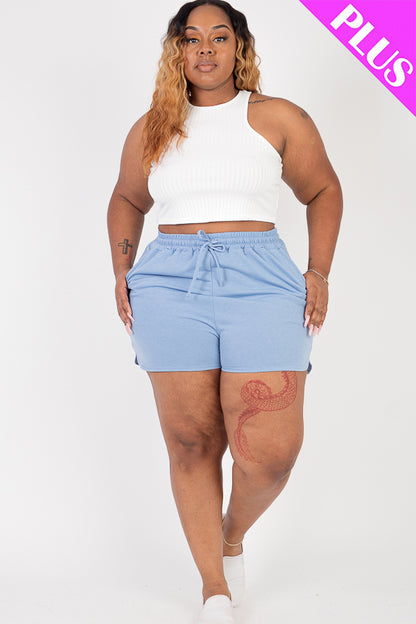 Plus Size French Terry Shorts - Capella Apparel