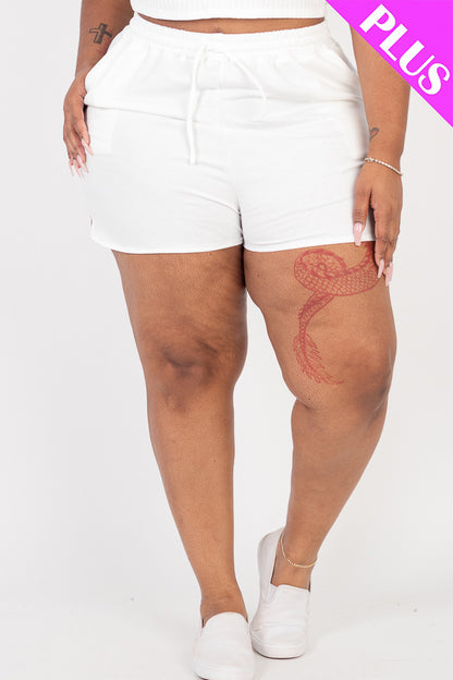 Plus Size French Terry Shorts - Capella Apparel