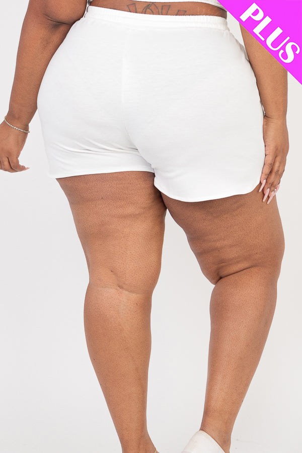 Plus Size French Terry Shorts - Capella Apparel